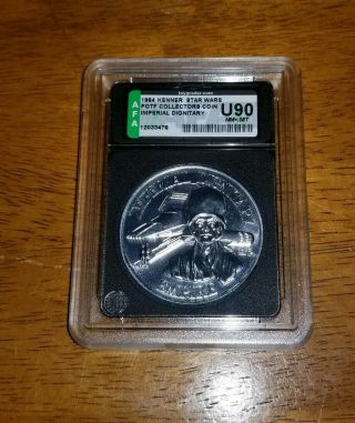 Star Wars 1984 Vintage Kenner Potf Coin Imperial Dignitary Afa U90 Uncirculated