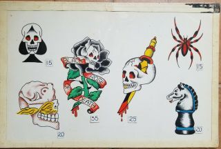 Shanghai Kate Mike Rollo Malone 1972 Vintage Tattoo Flash Catfish Studio Nyc