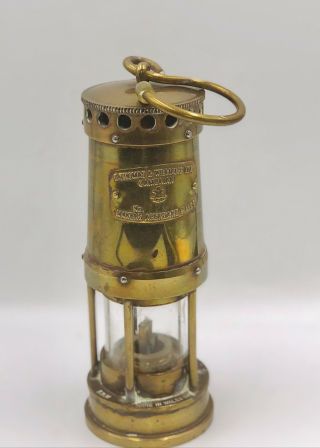 Vintage E.  Thomas & Williams Ltd.  Brass Cambrian Miners Lamp Lantern Mining.