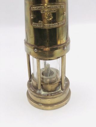 Vintage E.  Thomas & Williams Ltd.  Brass Cambrian Miners Lamp Lantern Mining. 3
