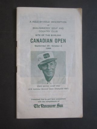 Vtg 1966 Pga Golf Canadian Open Program Signed Chi Chi Rodriguez Jack Nicklaus,