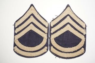 Technical Sergeant Rank Tech Chevrons Twill Patches Wwii Us Army C1043