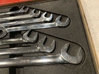 Vintage Snap On Metric 7 Piece 4 Way Angle Head Open End Wrench Set VSM807 3