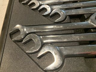 Vintage Snap On Metric 7 Piece 4 Way Angle Head Open End Wrench Set VSM807 6