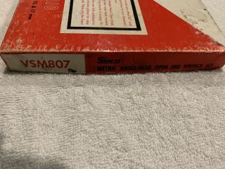 Vintage Snap On Metric 7 Piece 4 Way Angle Head Open End Wrench Set VSM807 7