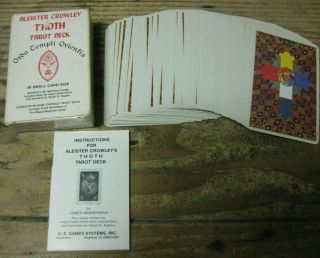 Vintage Aleister Crowley Thoth Tarot Deck 80 Cards -