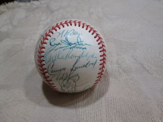 VINTAGE 1990 OAKLAND A ' s TEAM SIGNED BASEBALL PSA/DNA CANSECO McGWIRE MORE 2