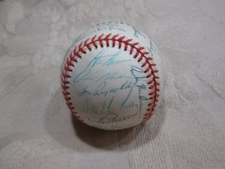 VINTAGE 1990 OAKLAND A ' s TEAM SIGNED BASEBALL PSA/DNA CANSECO McGWIRE MORE 4
