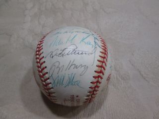 VINTAGE 1990 OAKLAND A ' s TEAM SIGNED BASEBALL PSA/DNA CANSECO McGWIRE MORE 5