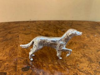 Collectible Marked Spanish Sterling Silver 925 Hunting Dog Figurine.  45 Gr