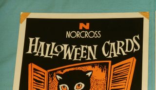 vintage NORCROSS greeting cards HALLOWEEN ADVERTISING SIGNS black cat 2