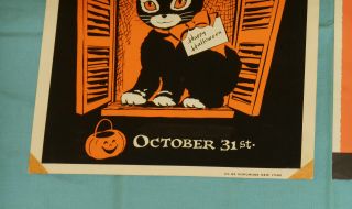 vintage NORCROSS greeting cards HALLOWEEN ADVERTISING SIGNS black cat 3