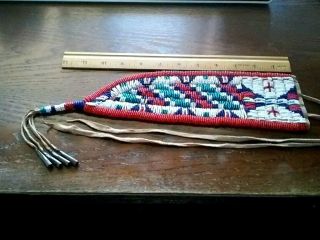 Vintage Native American Indian Tribe Great Plains Beaded Knife Sheath