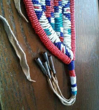 Vintage Native American Indian tribe Great Plains beaded knife sheath 4