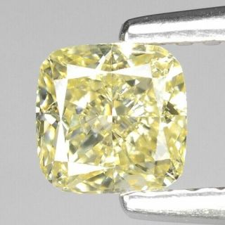 0.  62 Cts Rare Untreated Natural Fancy Yellow Color Loose Diamond Vs1