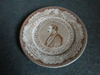 Rare 1861 In Memory Of Prince Albert 9 " Pottery Plate J.  T.  Close.