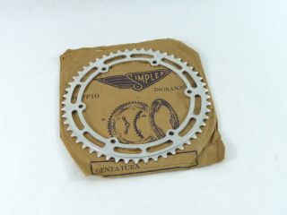 Simplex Alloy Chainring 52t 6 Bolt In Paper Vintage Road Tour Bicycle Nos