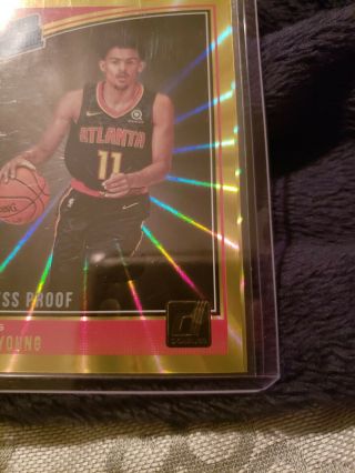 2018 - 19 Donruss Rated Rookie Gold Laser TRAE YOUNG RC 6/10 Hawks  6