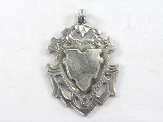 Antique.  925 Sterling Silver Pocket Watch Fob Medal Chester 1904