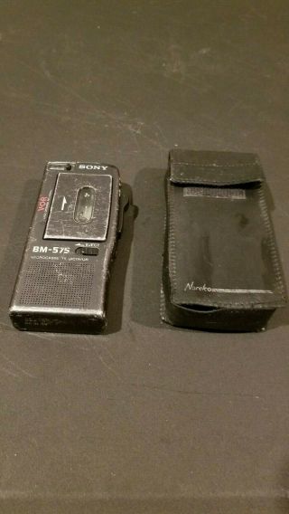 Vintage Sony Bm - 575 Handheld Cassette Voice Recorder