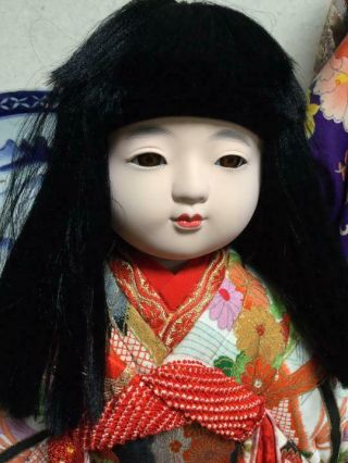 Ichimatsu Doll 42 cm Japanese Geisha GIRL Vintage Kawaii Kimono Kimekomi L8 3