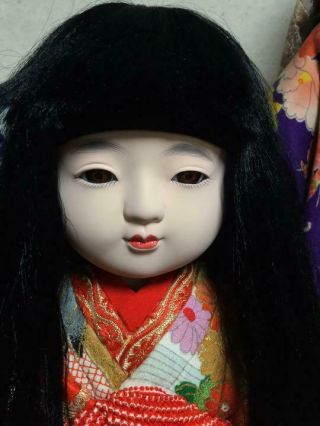 Ichimatsu Doll 42 cm Japanese Geisha GIRL Vintage Kawaii Kimono Kimekomi L8 7