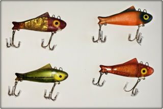4 Doug English Old English Large Casting Swimmer Lures Tx 1940s