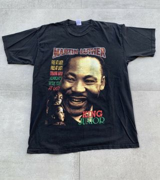 Vintage Dr.  Martin Luther King Jr Rap Tee 90s Black Empowerment Rare T Shirt Xxl
