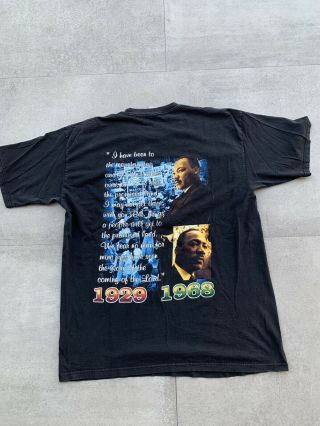 Vintage Dr.  Martin Luther King Jr Rap Tee 90s Black Empowerment Rare T Shirt XXL 4