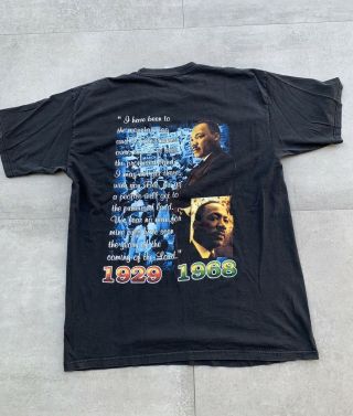 Vintage Dr.  Martin Luther King Jr Rap Tee 90s Black Empowerment Rare T Shirt XXL 5