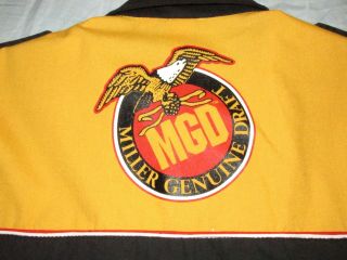 Vintage Miller Draft Racing Team Pit Crew Shirt Sz L Beer Mgd Nascar