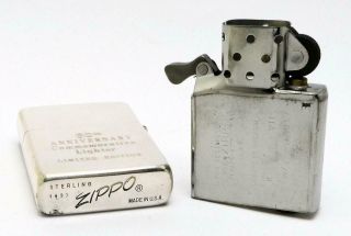 Vintage 1992 Zippo Lighter 60th Anniversary Sterling Employee Lighter 7