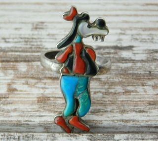 Vtg 1960s Old Pawn Zuni Mickey Mouse 