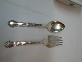 Vintage Sterling Silver Reed And Barton Serving Fork And Spoon.