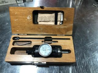 Vintage Blake Co Ax Indicator Machinist Tool Wood Case.  0005 Usa Made