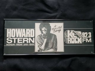 Howard Stern Rare Kroc 1986 York City Subway Placard Baba Booey