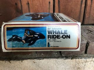Inflatable Intex 1985 Vintage Large 84” Whale Ride on Pool Toy Rare 3