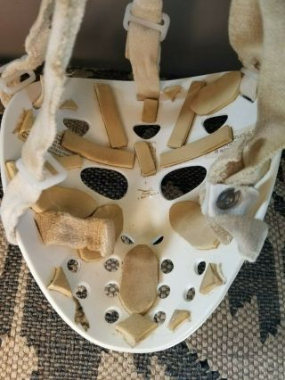 Vintage 60s 70s? Game - Used? Molded Fiberglass style Playmaker Hockey Goalie Mask 4