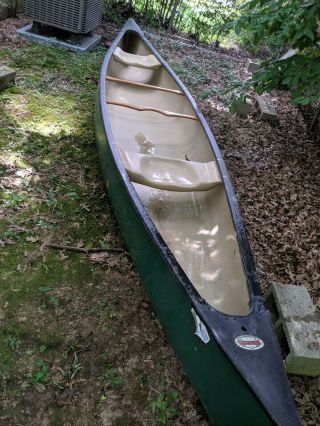 Vintage OLD TOWN CANOE - DISCOVERY 158 - 2 FEATHER OARS 3