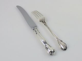 Gorham Chantilly Sterling Silver Youth Set - Fork and Knife - No Monogram 2