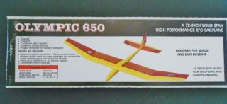 Vintage Airtronics Olympic 650 Radio Control Sailplane 72 " Airtronic 