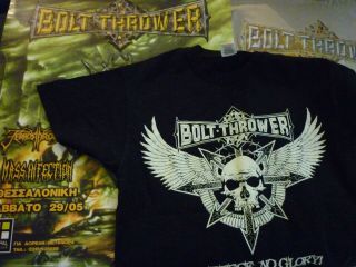 BOLT THROWER 2010 TOURT - SHIRT,  VINTAGE T - SHIRT,  GIG POSTER,  LIKE DEATH,  DEICIDE 3