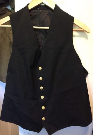Vintage Usn Us Navy Military Naval Uniform Coat Jumper Vest.  Size 42 Usa Made