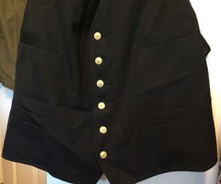 Vintage USN US NAVY Military Naval Uniform Coat Jumper Vest.  Size 42 USA Made 7