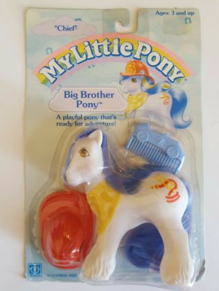 My Little Pony Chief 1987 Hasbro Nos Big Brother Pony Nib Rare