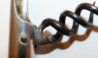 Corkscrew - Rare Marked Wilson 1877 Patent with Apple Corer 5
