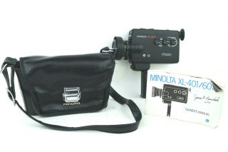 Minolta XL 401 8 Movie Camera w/ Zoom Rokkor 8.  5 - 34mm f/1,  2 Lens Vintage 2