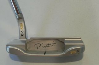 Rare And Piretti Rev 2.  0 Flow Neck Putter,  34 ",  Leather Grip,  W/head - Cover