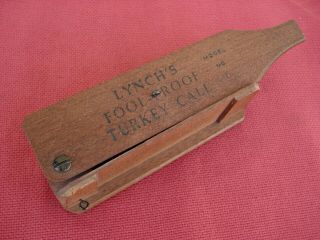 Vintage Lynch ' s Fool Proof Turkey Box Call,  Model No.  101,  1965,  One Sided 8