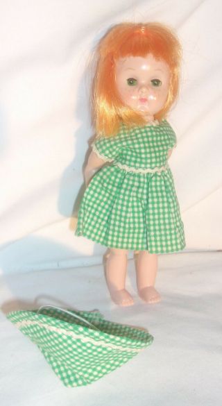 Vintage Vogue Ginny Walking Doll With Red Hair,  Green Eyes,  Freckles Looks Good
